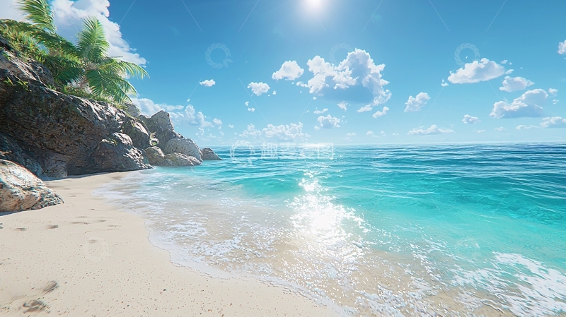 高清大图下载【趣麦麦图】阳光沙滩海浪56