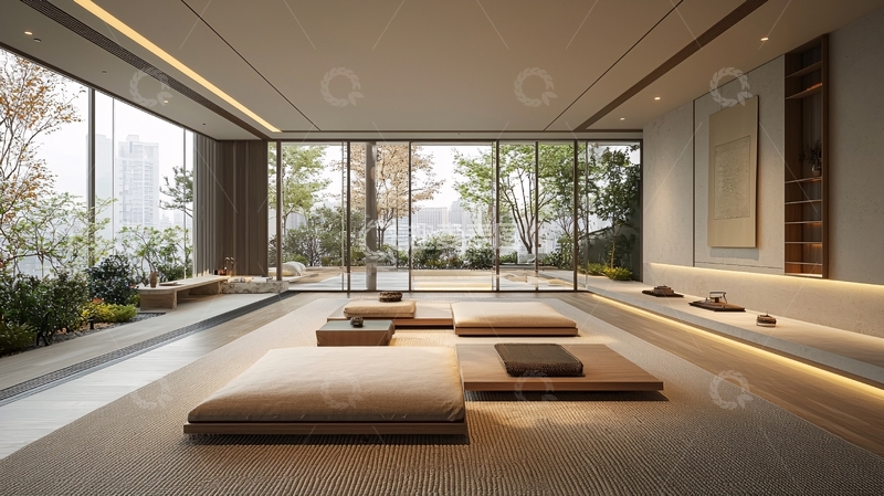 高清大图下载【趣麦麦图】极简现代日式禅意空间