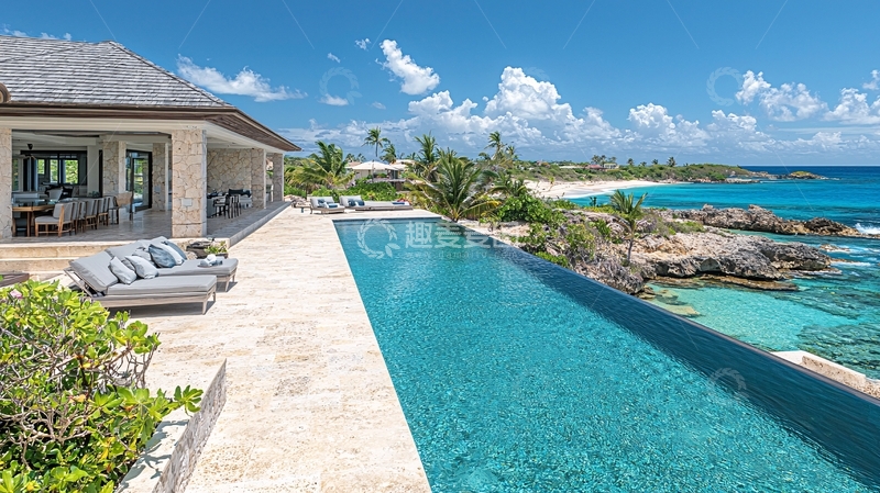 高清大图下载【趣麦麦图】海景别墅泳池