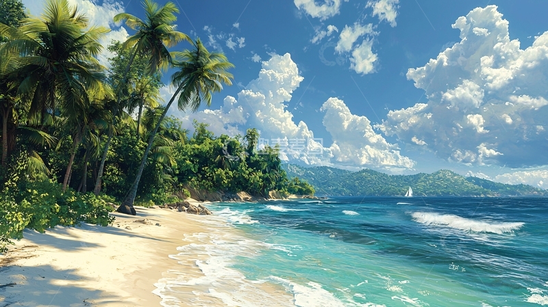 高清大图下载【趣麦麦图】热带海滩风景