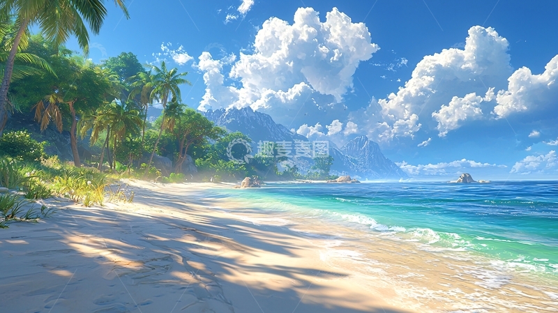 高清大图下载【趣麦麦图】热带海滩风光