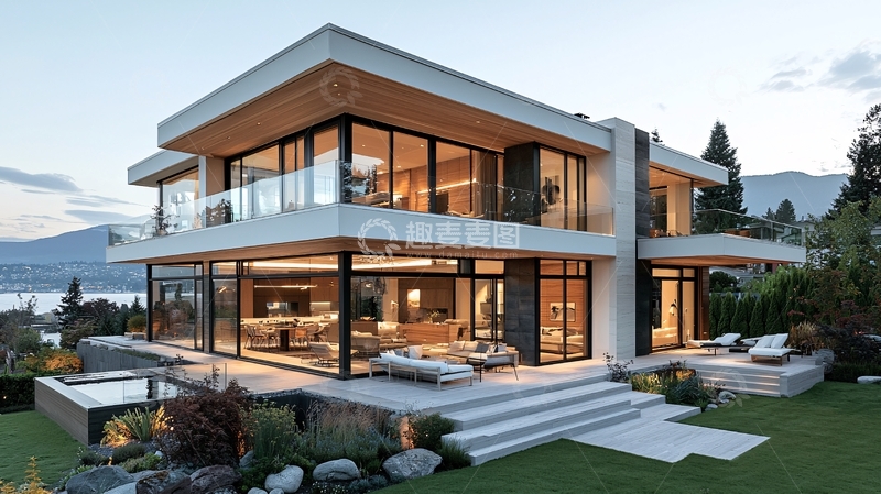 高清大图下载【趣麦麦图】现代简约风格别墅