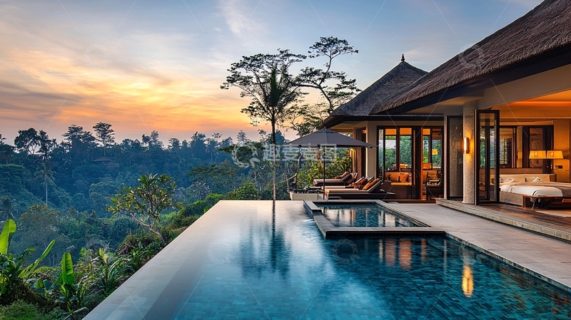 高清大图下载【趣麦麦图】巴厘岛私人泳池别墅