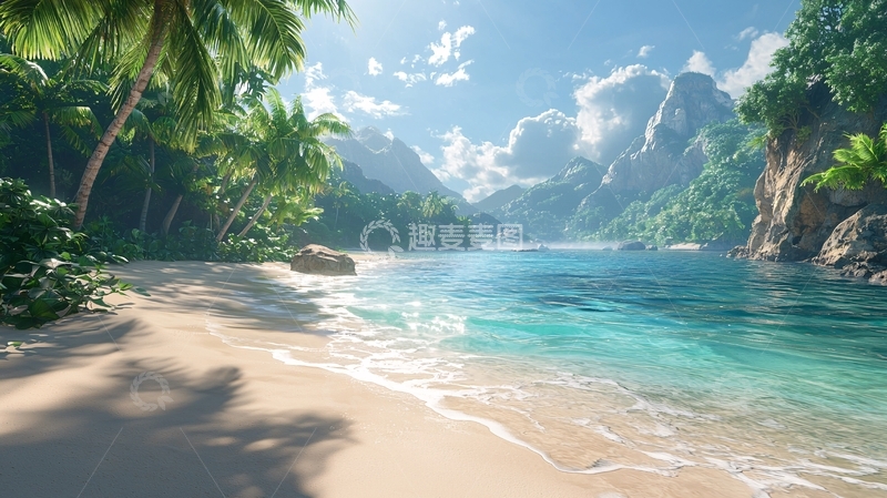高清大图下载【趣麦麦图】热带海滩