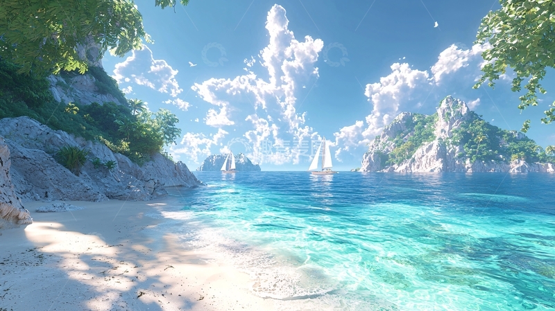 高清大图下载【趣麦麦图】阳光沙滩海岛风景