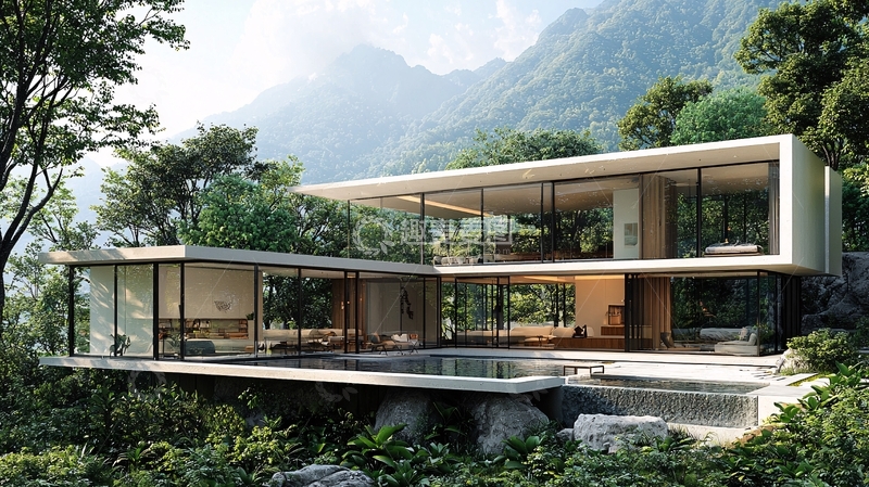 高清大图下载【趣麦麦图】山林别墅