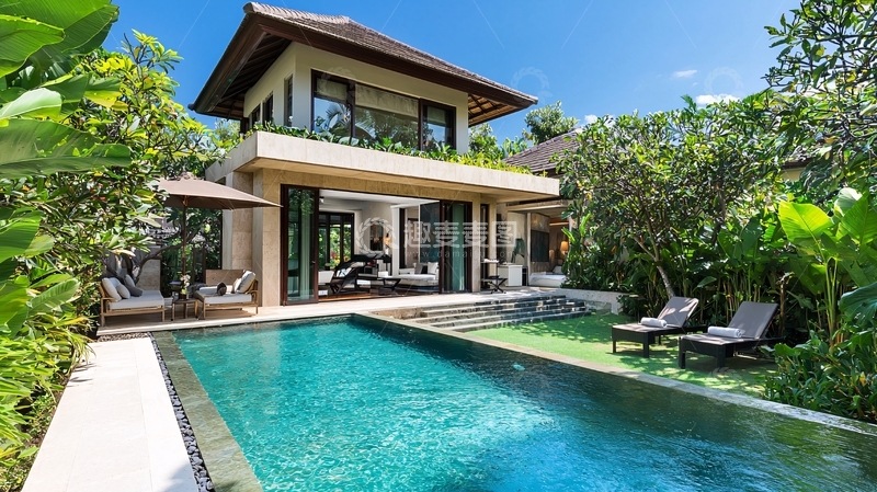 高清大图下载【趣麦麦图】现代风格别墅泳池