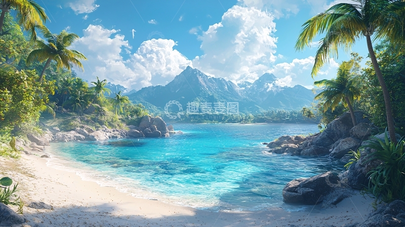 高清大图下载【趣麦麦图】热带海滩风景图