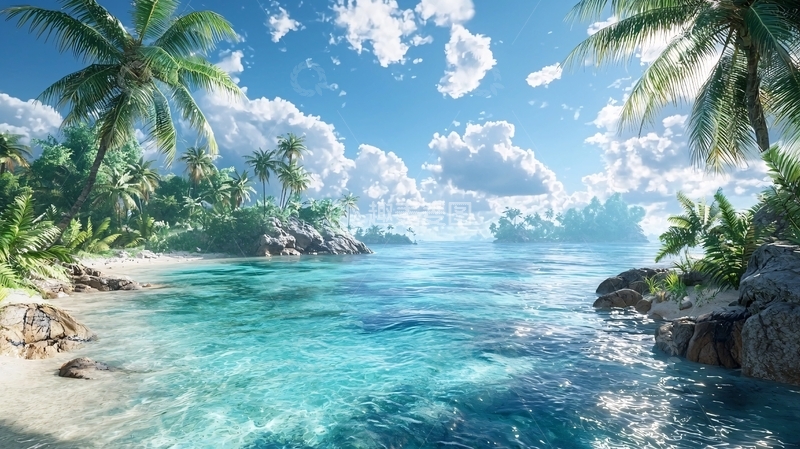 高清大图下载【趣麦麦图】热带海滩风景图