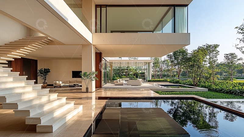 高清大图下载【趣麦麦图】现代极简别墅外观