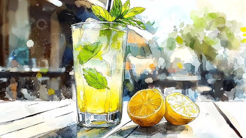 高清大图下载【趣麦麦图】柠檬水