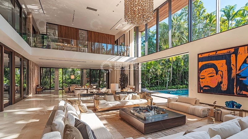 高清大图下载【趣麦麦图】现代风格别墅客厅