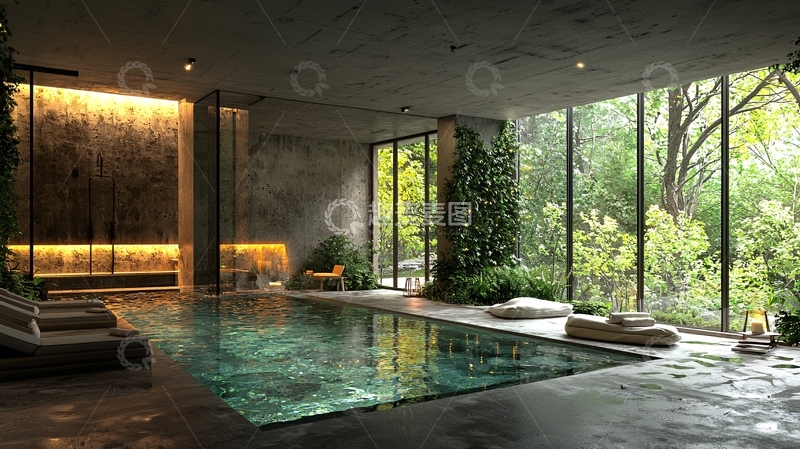 高清大图下载【趣麦麦图】室内泳池