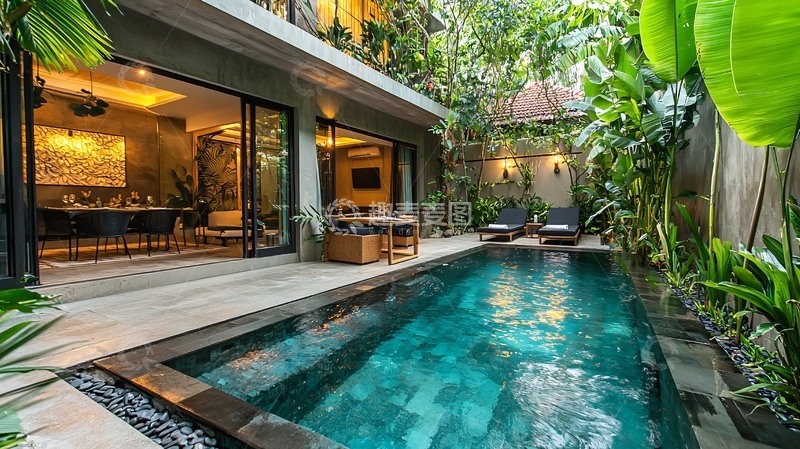 高清大图下载【趣麦麦图】私家泳池别墅
