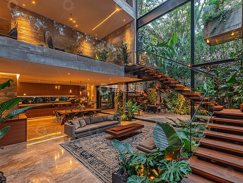 高清大图下载【趣麦麦图】现代风格别墅室内设计