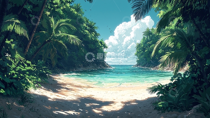 高清大图下载【趣麦麦图】热带海滩风景