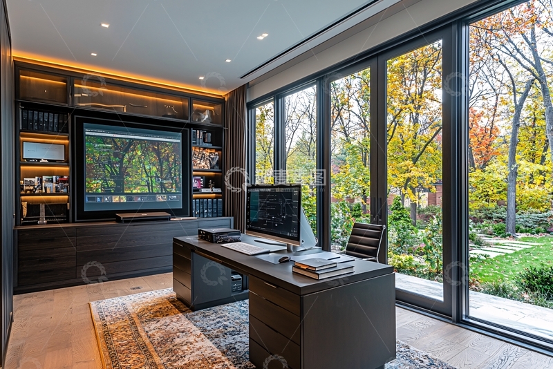高清大图下载【趣麦麦图】高端现代书房