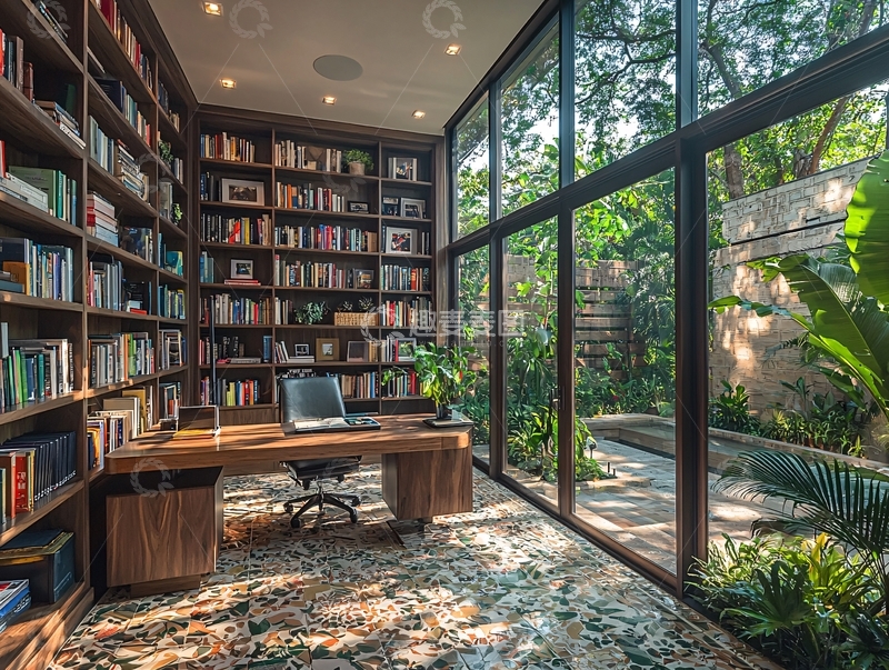 高清大图下载【趣麦麦图】书房设计
