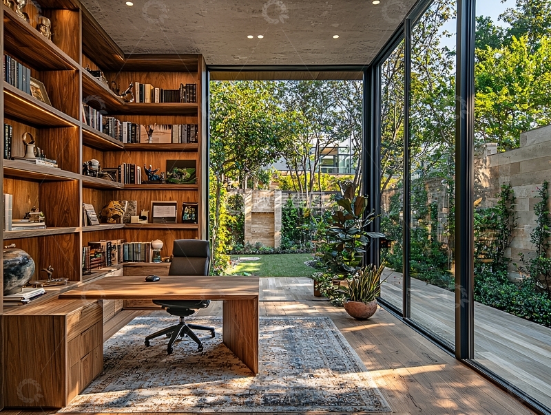 高清大图下载【趣麦麦图】现代简约书房设计