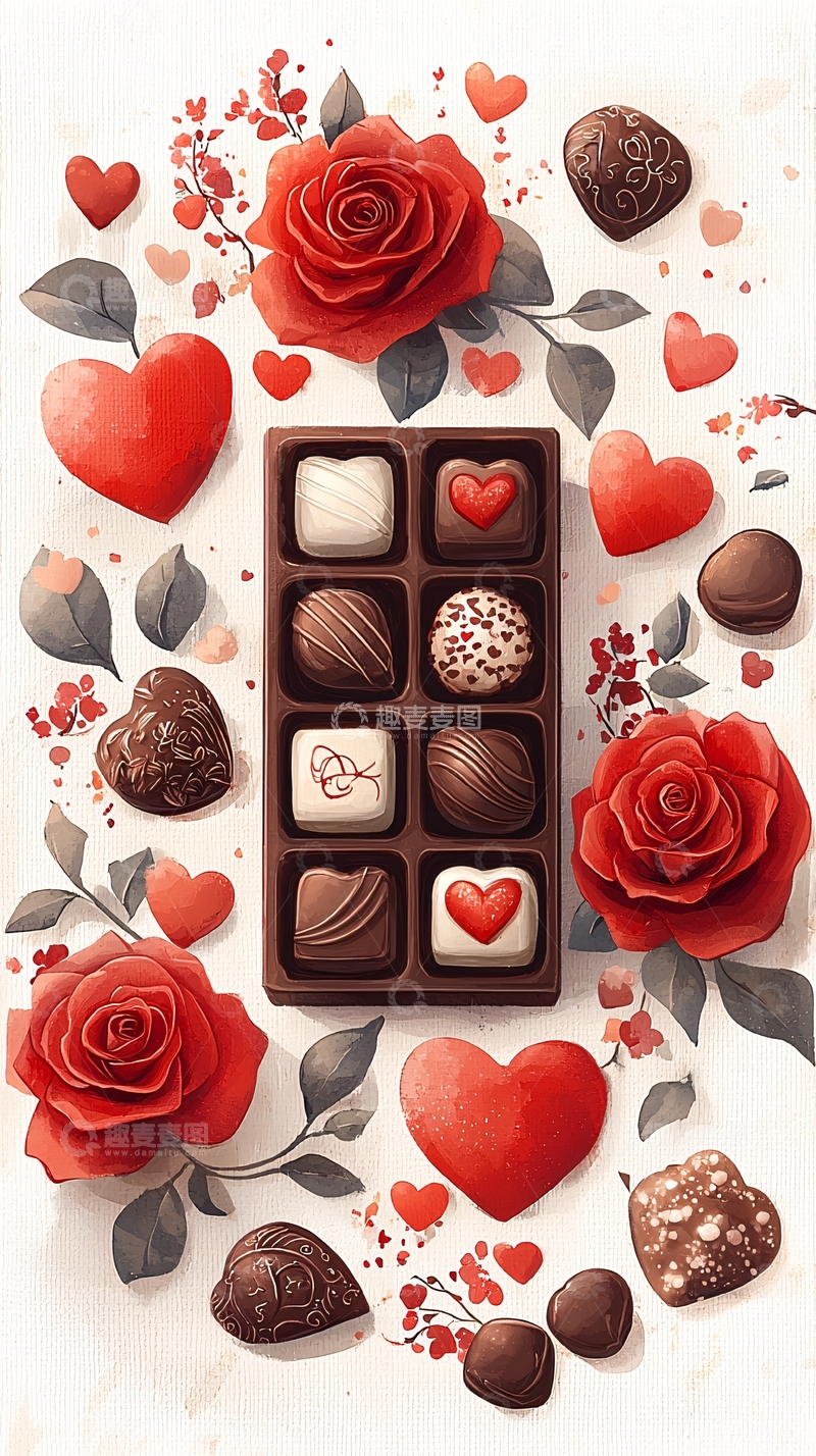 高清大图下载【趣麦麦图】巧克力礼盒
