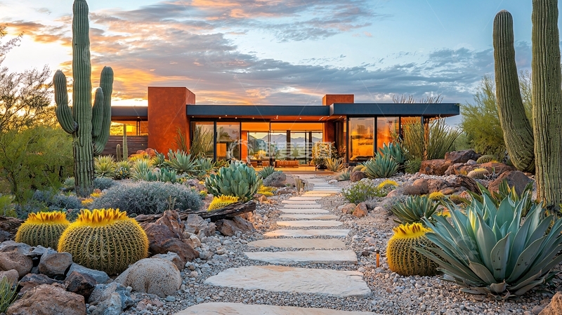 高清大图下载【趣麦麦图】沙漠现代住宅