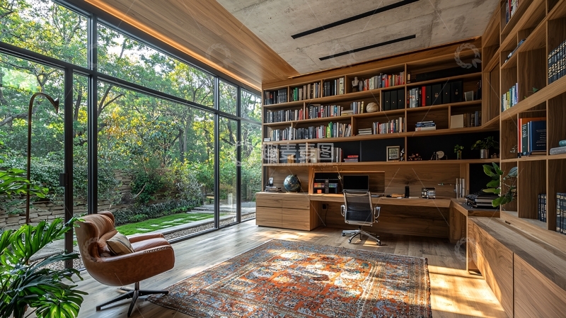 高清大图下载【趣麦麦图】现代简约书房设计