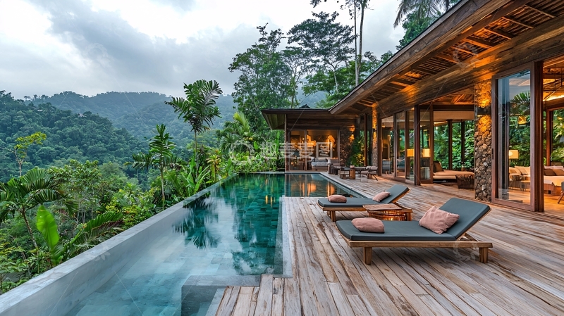 高清大图下载【趣麦麦图】山景泳池别墅