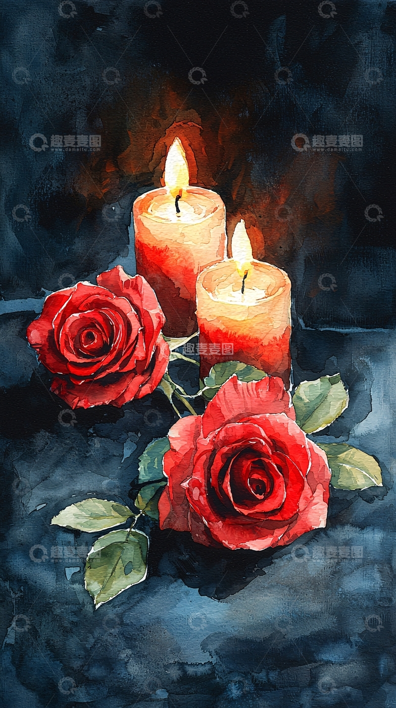 高清大图下载【趣麦麦图】水彩画