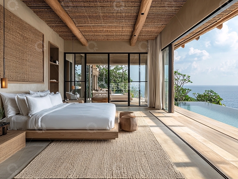 高清大图下载【趣麦麦图】海景别墅卧室