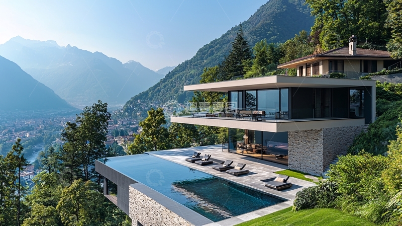 高清大图下载【趣麦麦图】山景别墅