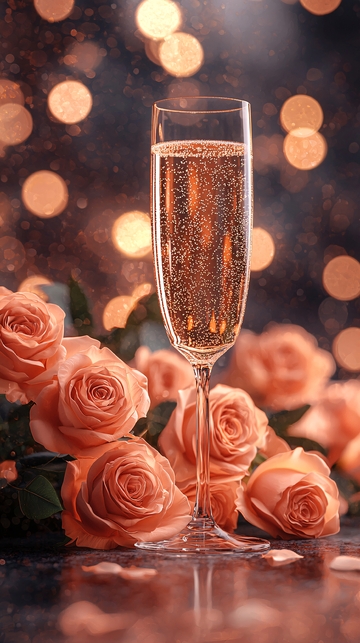 香槟玫瑰浪漫背景