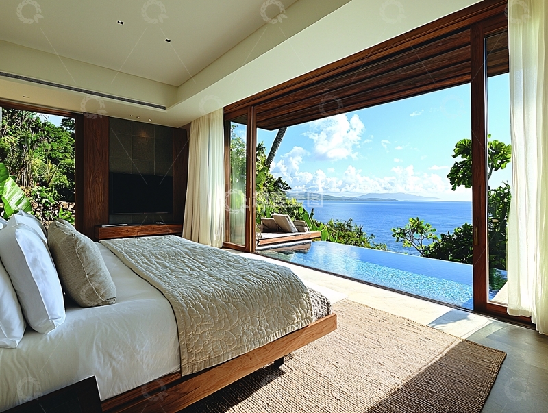 高清大图下载【趣麦麦图】海景别墅卧室