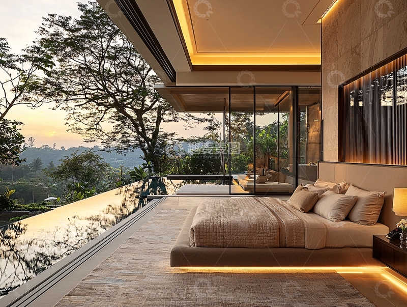 高清大图下载【趣麦麦图】现代简约别墅卧室