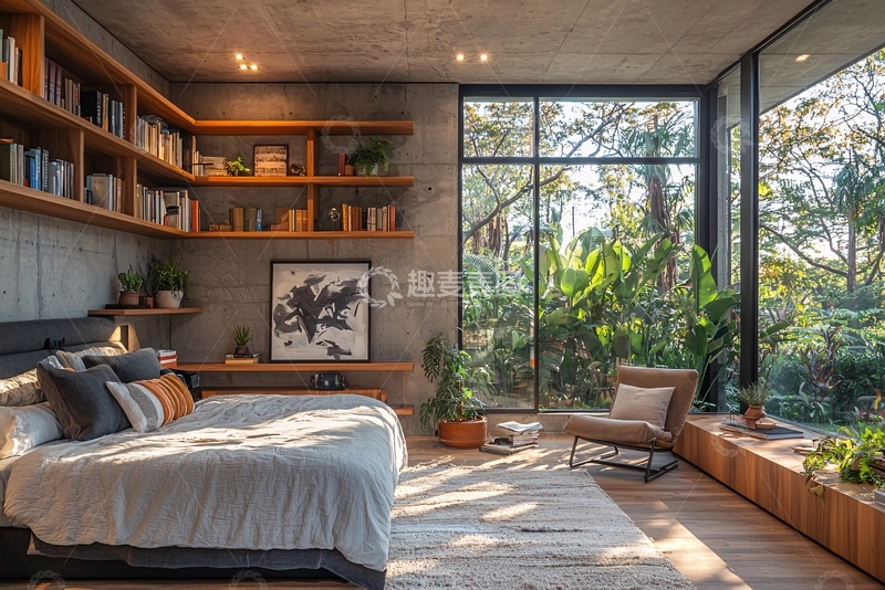 高清大图下载【趣麦麦图】现代极简卧室设计