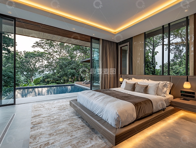 高清大图下载【趣麦麦图】现代极简卧室设计