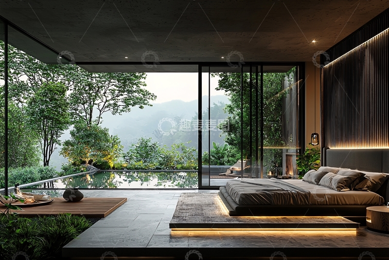 高清大图下载【趣麦麦图】极简现代风格卧室设计