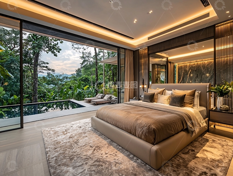 高清大图下载【趣麦麦图】现代极简风格卧室