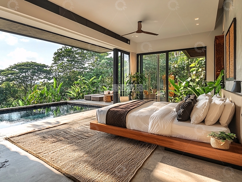 高清大图下载【趣麦麦图】现代简约别墅卧室