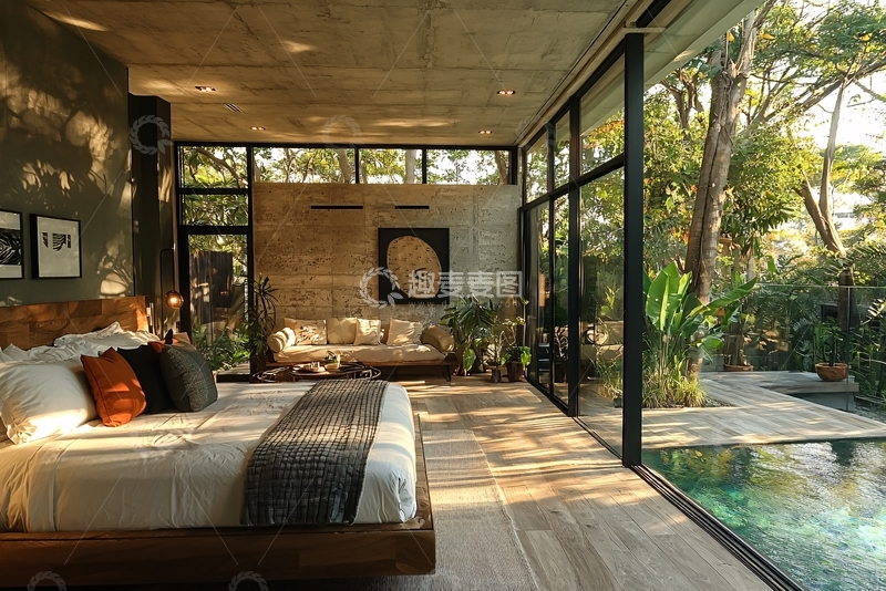 高清大图下载【趣麦麦图】现代简约卧室116