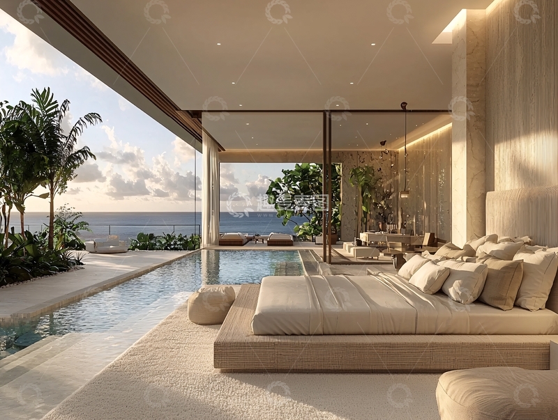 高清大图下载【趣麦麦图】海景卧室设计