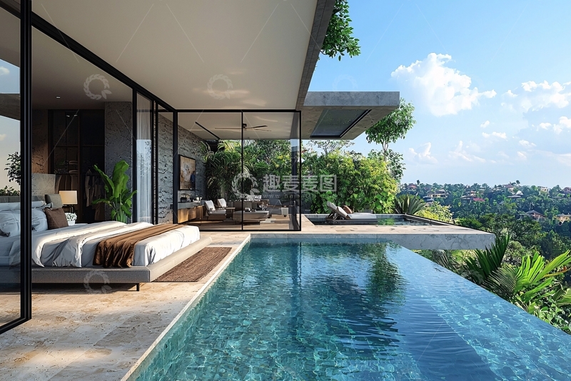 高清大图下载【趣麦麦图】现代简约别墅87