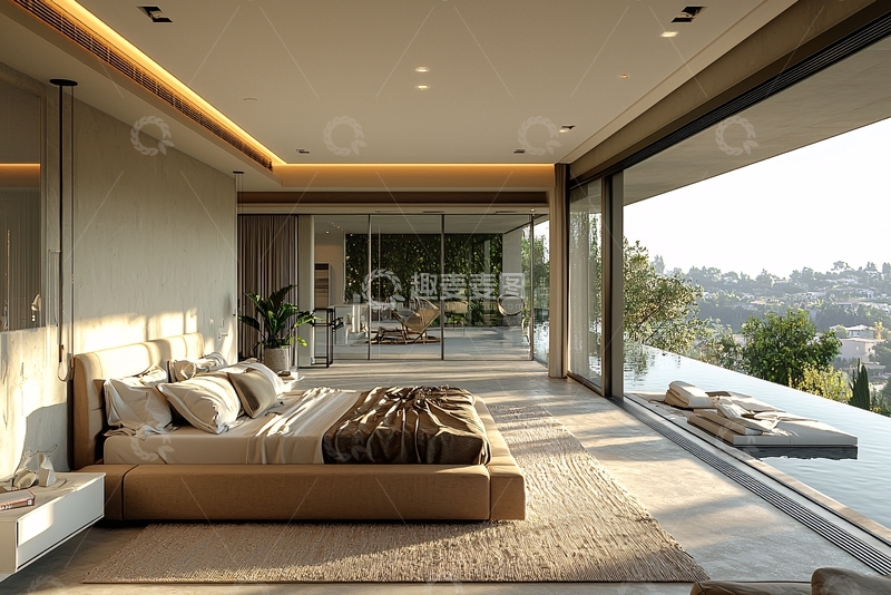 高清大图下载【趣麦麦图】现代简约卧室115