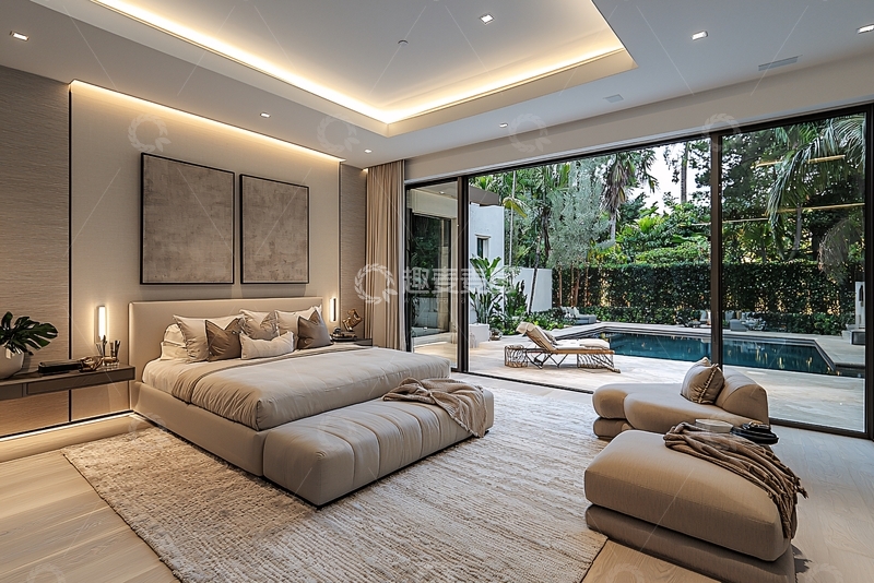高清大图下载【趣麦麦图】现代简约卧室设计156