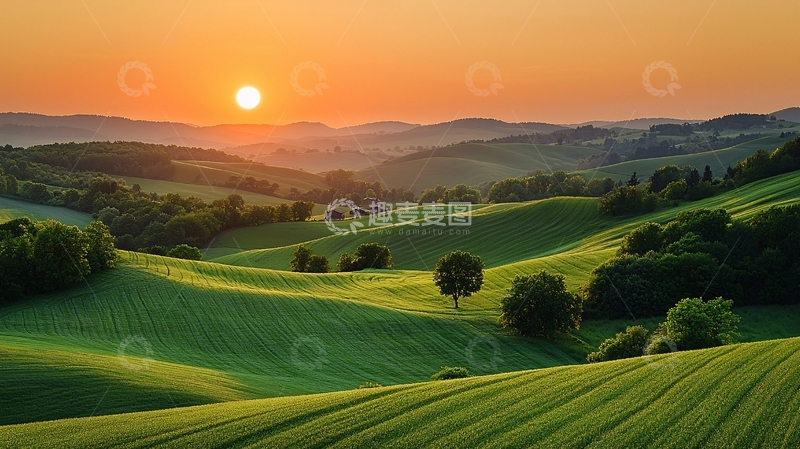 高清大图下载【趣麦麦图】夕阳西下