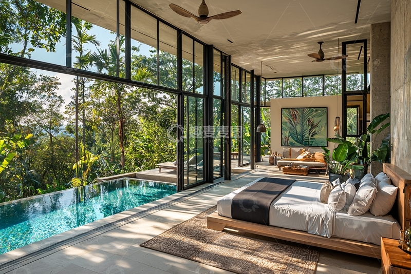 高清大图下载【趣麦麦图】现代简约别墅卧室