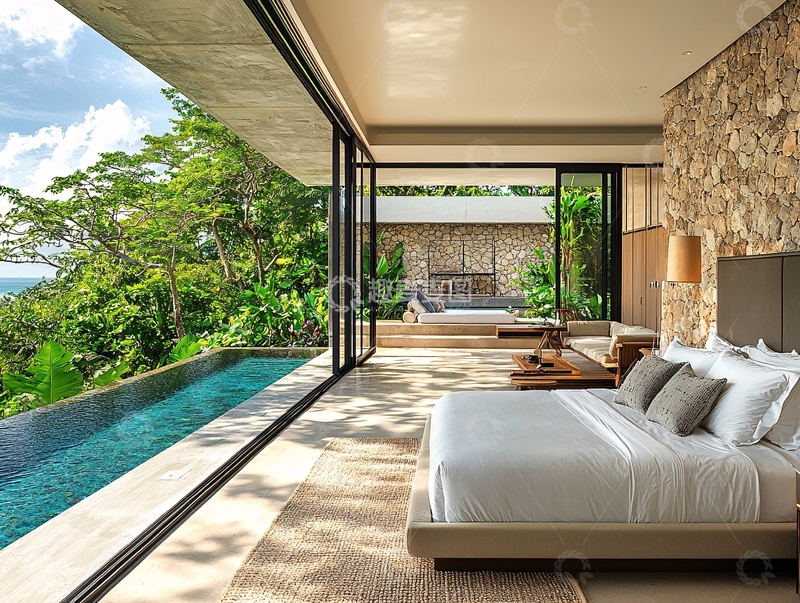 高清大图下载【趣麦麦图】现代风格别墅卧室