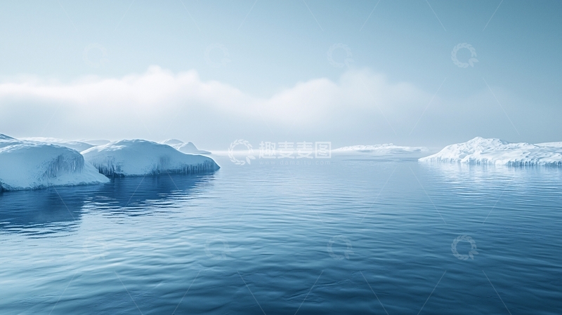 高清大图下载【趣麦麦图】极地冰川梦幻景色