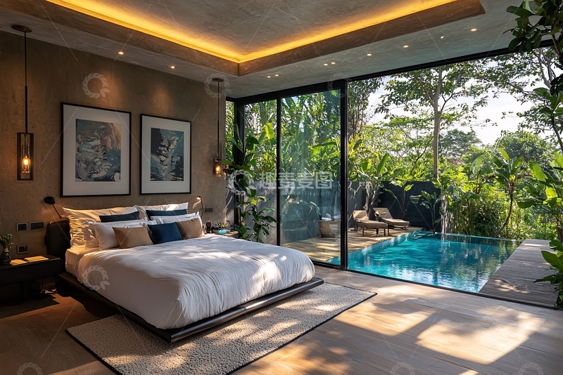 高清大图下载【趣麦麦图】现代简约卧室设计159