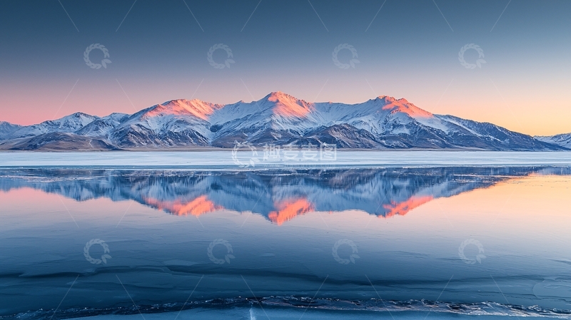 高清大图下载【趣麦麦图】雪山倒影