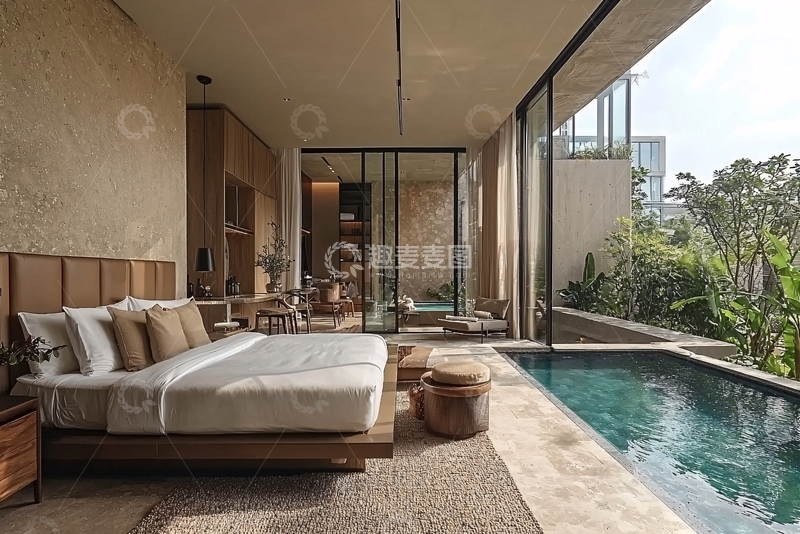 高清大图下载【趣麦麦图】现代简约酒店套房